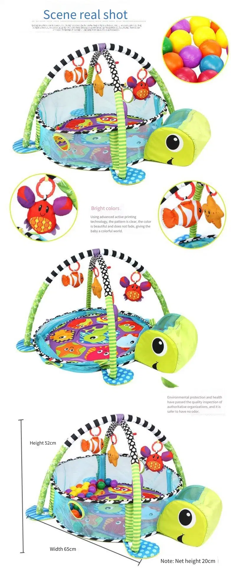 Multifunctional 5 in 1 Baby Sensory Play Mat Crawling Mat