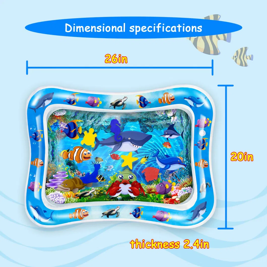 Inflatable Kids Infant Tummy Time Play Water Mat